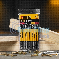 Набор бит Denzel PH2х90, сталь S2, круглый профиль, 10 шт.