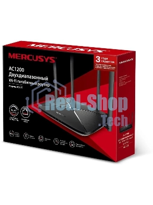 Роутер беспроводной Mercusys AC12G AC1300 10/100/1000BASE-TX черный