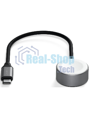 Кабель зарядный Satechi USB-C Magnetic Fast-Charging Cable для Apple Watch, серый космос