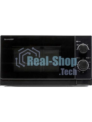 Микроволновая печь Sharp R-2000RK черный, 20 л, 800 Вт, переключатели - поворотный механизм