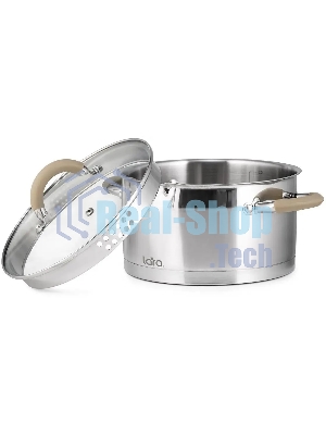 Кастрюля LARA LR02-342 Берлин 3,1 л 20x11 см нержавеющая сталь, с крышкой