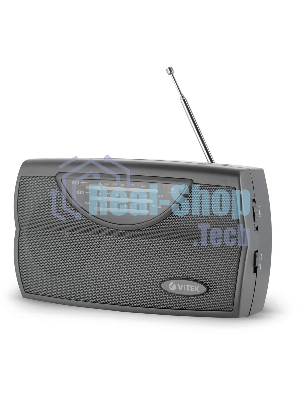 Радиоприемник Vitek VT-3591 (GY) LED индикатор Телескопическая антенна Тип батареек	UM-1