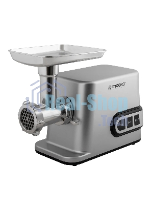 Мясорубка электрическая Endever Sigma-112 серебристый, 4500 Вт, 3 кг/мин, реверс, защита от перегрузки, металлический лоток, насадки - 5