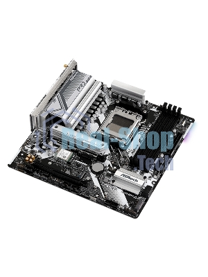 Материнская плата ASRock B650M PRO RS WIFI, Socket AM5, AMD B650, 4xDDR5-5200, HDMI+DP, 2xPCI-Ex16, 4xSATA3(RAID 0/1/10), 3xM.2, 8 Ch Audio, 1x2.5GLan, WiFi, (4+4)xUSB2.0, (3+4)xUSB3.2, (1+1)xUSB3.2 Type-C™, mATX, RTL,