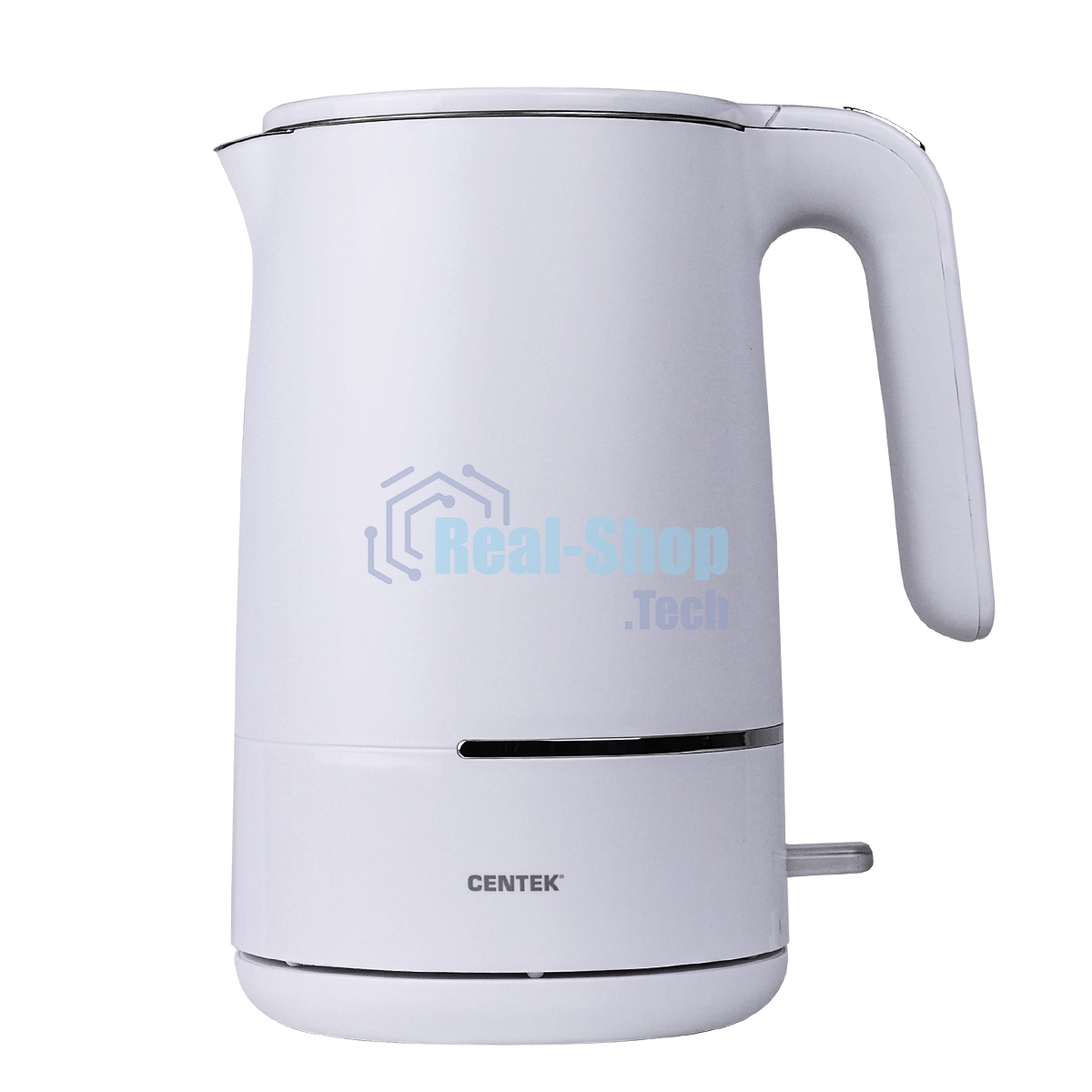 Чайник электрический Centek CT-1012 (белый) 1.5л, 2200 Вт, двойные стенки, бесшовная колба, эффект термоса