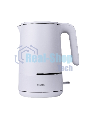 Чайник электрический Centek CT-1012 (белый) 1.5л, 2200 Вт, двойные стенки, бесшовная колба, эффект термоса