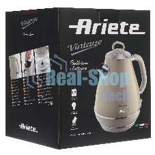 Электрочайник Ariete 2869/03 бежевый, 1.7 л, 2000 Вт, скрытый нагревательный элемент