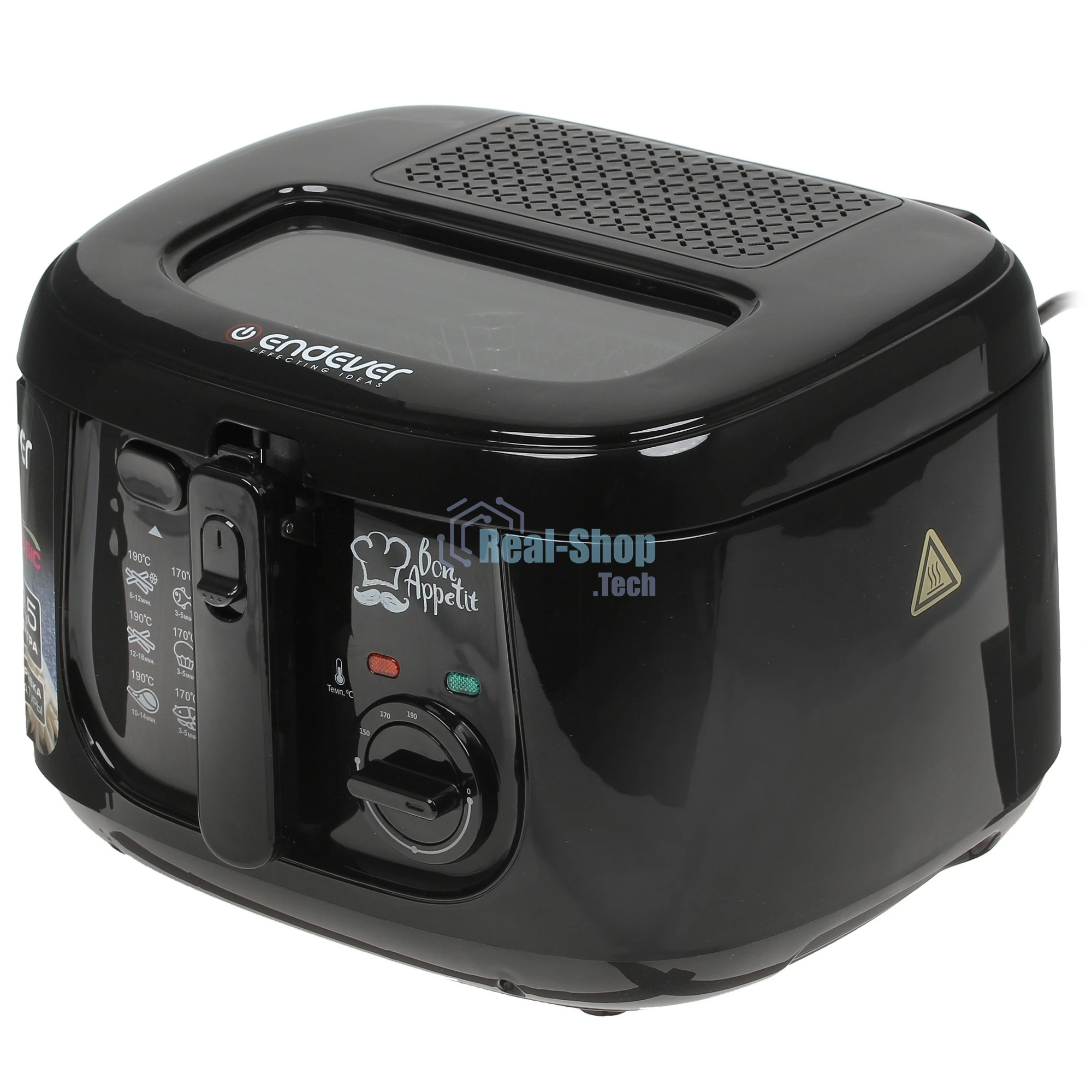 Фритюрница Endever Skyline FR-110 чёрный, 1800 Вт, 2.5 л, антипригарное покрытие