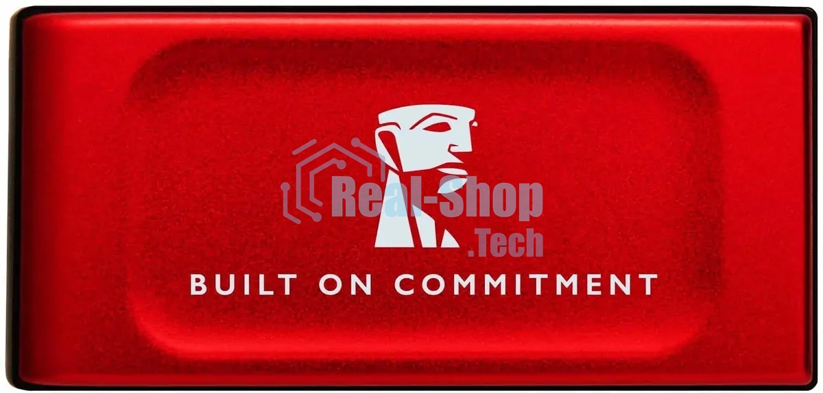 Внешний SSD Kingston XS1000, 2TB, USB 3.2 Gen 2 Type-C, R/W 1050/1000, красный