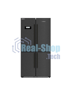 Холодильник Grundig GQN20130LXBR антрацит двухкамерный 376/165л морозилка снизу, No Frost, Side by Side
