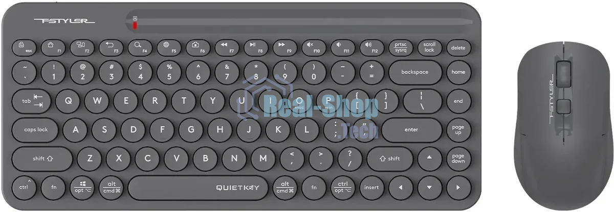 Комплект клавиатура+мышь A4Tech FStyler FG3200 Air2 беспроводной, USB, 2000 DPI, серый