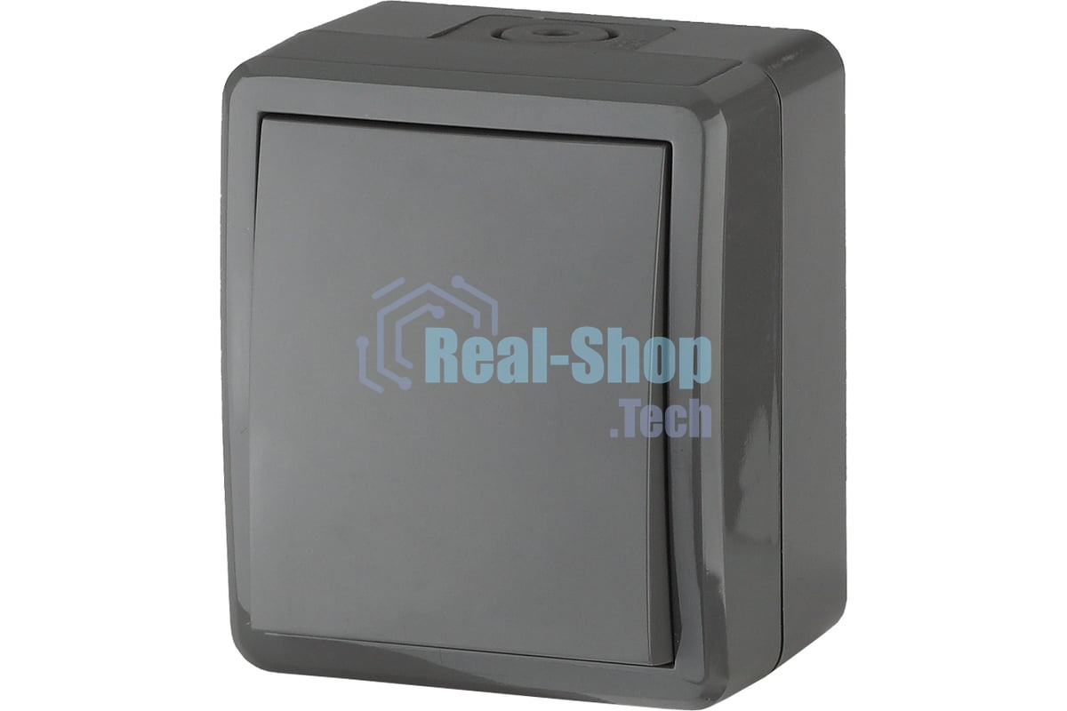 Выключатель ЭРА 11-1401-03 IP54, 10АХ-250В, ОУ, Эксперт, серый (16/160/2560)
