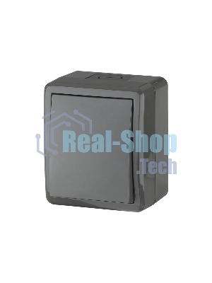 Выключатель ЭРА 11-1401-03 IP54, 10АХ-250В, ОУ, Эксперт, серый (16/160/2560)