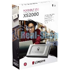 Внешний SSD Kingston XS2000, 1TB, USB 3.2 Gen 2x2 Type-C, R/W 2000/2000, серебристый