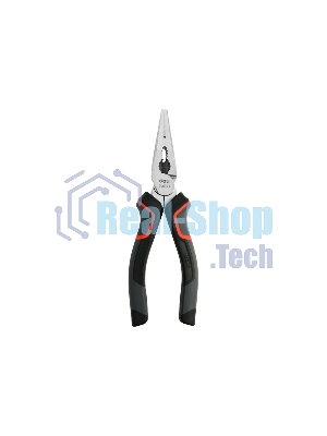 Удлиненные плоскогубцы Deli DL0103 160 мм, Cr-V, эксцентриковый шарнир, антикоррозийное покрытие, трехкомпонентная прорезиненная рукоять