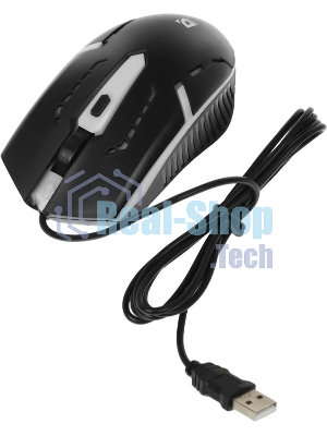 Мышь проводная Defender Flash MB-600L черный, 1200 dpi, USB, кнопки - 4