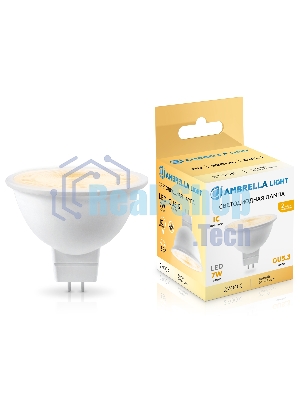 Лампа светодиодная	Ambrella light 170713 LED MR16 7W IC GU5.3 2700K 175-265V 38°