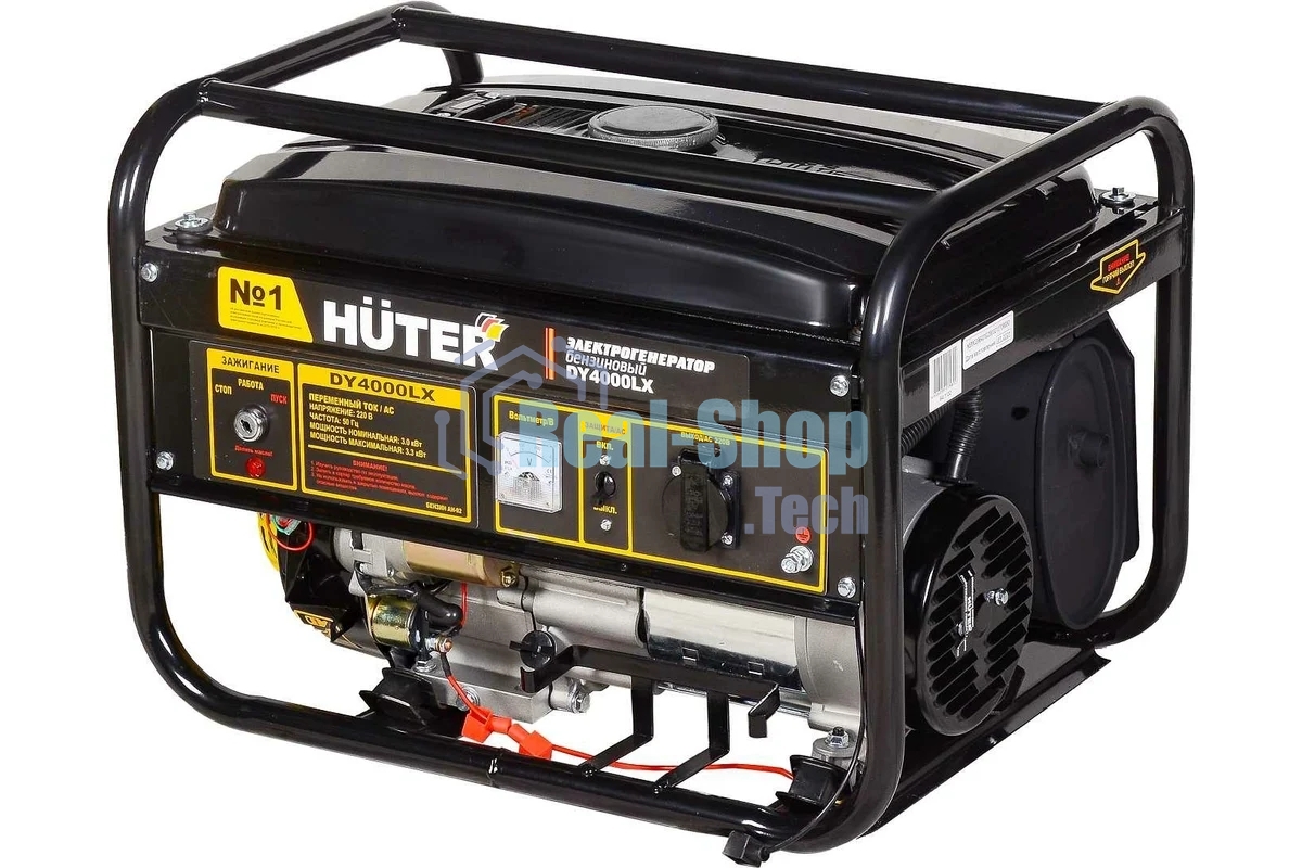 Электрогенератор бензиновый Huter DY4000LX, 3.3 кВт, 68 дБ, 42.2 кг