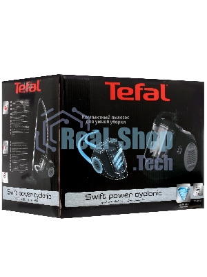 Пылесос Tefal TW2925EA черный, 750/2100 Вт, уборка сухая, пылесборник контейнер 1.2 л