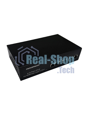 Коммутатор неуправляемый NEOMAX NMS-106PoE-100-S, 6 портов 100 Mbps, 4xPoE, металл