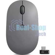 Мышь беспроводная Lenovo Go серый, 2400 dpi, радиоканал, USB-C, кнопки - 3