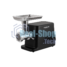 Мясорубка электрическая Endever Sigma-113 черный, 4500 Вт, 3 кг/мин, реверс, защита от перегрузки, металлический лоток, насадки - 5