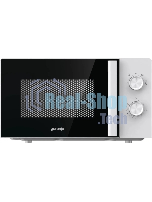 Микроволновая печь Gorenje MO20E1WH белый, 20 л, 800 Вт, переключатели - поворотный механизм
