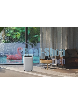 Кондиционер мобильный Hisense AP-12CW4GQCS00 12000 BTU, 25 м², 50 дБ, охлаждение, осушение, белый