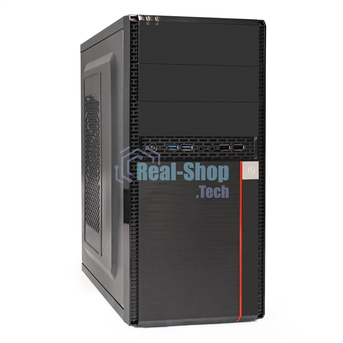 Компьютерный корпус ExeGate EX284038RUS Minitower BA-204U Black, mATX, (AA500, 80мм), 2хUSB+2хUSB 3.0, Audio