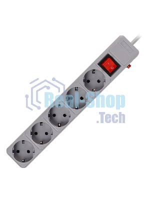 Сетевой фильтр Smartbuy (SBSP-5-18-G) 5 гн х 1,8 м серый