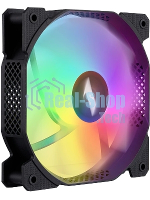 Вентилятор для корпуса 1STPLAYER F7R Black F7R-BK 120mm, 600-1800rpm, 56.34CFM, 36.99dBa, BULK