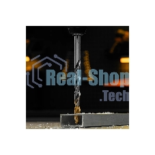 Сверло спиральное по металлу Denzel 12 x 205 мм, Р6М5, Golden Tip, удлиненное