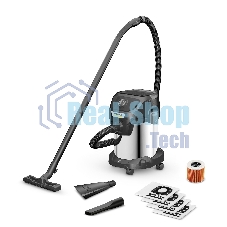 Строительный пылесос Karcher KWD 3 S V-17/4/20 Anniversary Edition черный, 1000 Вт, уборка сухая/сбор воды, пылесборник мешок/контейнер, 17 л