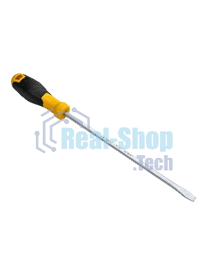 Отвертка шлицевая Deli DL6382501 8х250мм CR-V, Двухкомпонентная ручка. Хромированная