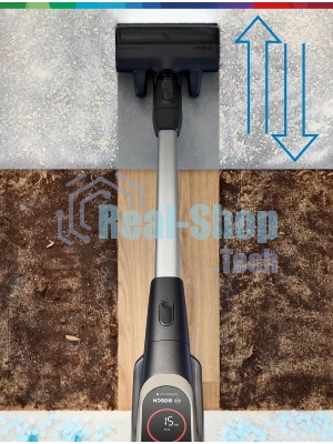 Пылесос вертикальный Bosch BCS931GAC серый, питание от аккумулятора, уборка сухая, пылесборник 0.4 л