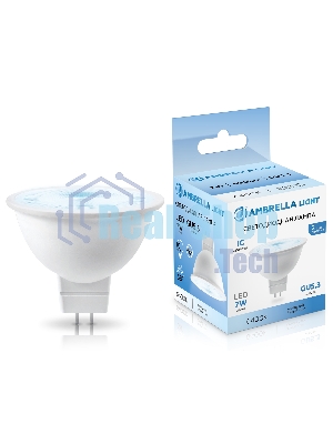 Лампа светодиодная	Ambrella light 170716 LED MR16 7W IC GU5.3 6400K 175-265V 38°