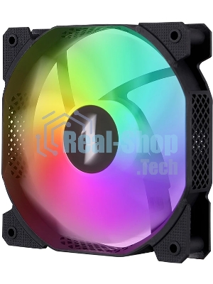 Вентилятор для корпуса 1STPLAYER F7R Black F7R-BK 120mm, 600-1800rpm, 56.34CFM, 36.99dBa, BULK