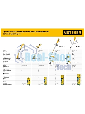 Триммер электрический STEHER TEL-33-610, от сети, 600 Вт