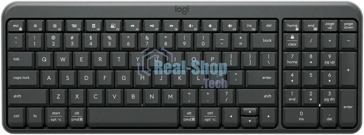 Клавиатура Logitech K250 беспроводная, Bluetooth, серый