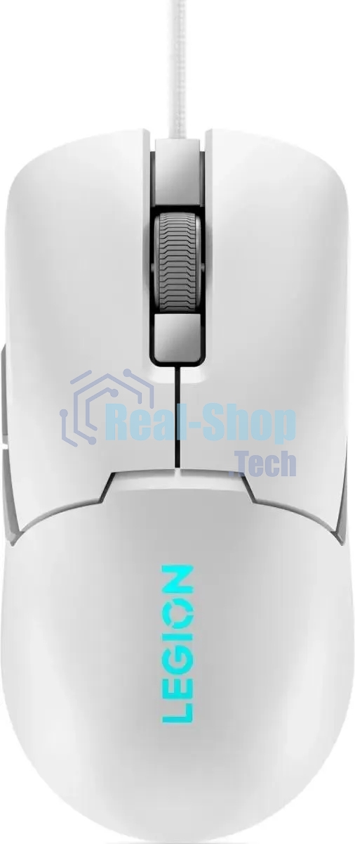 Мышь проводная Lenovo Legion M300s белый, 8000 dpi, USB, кнопки - 6