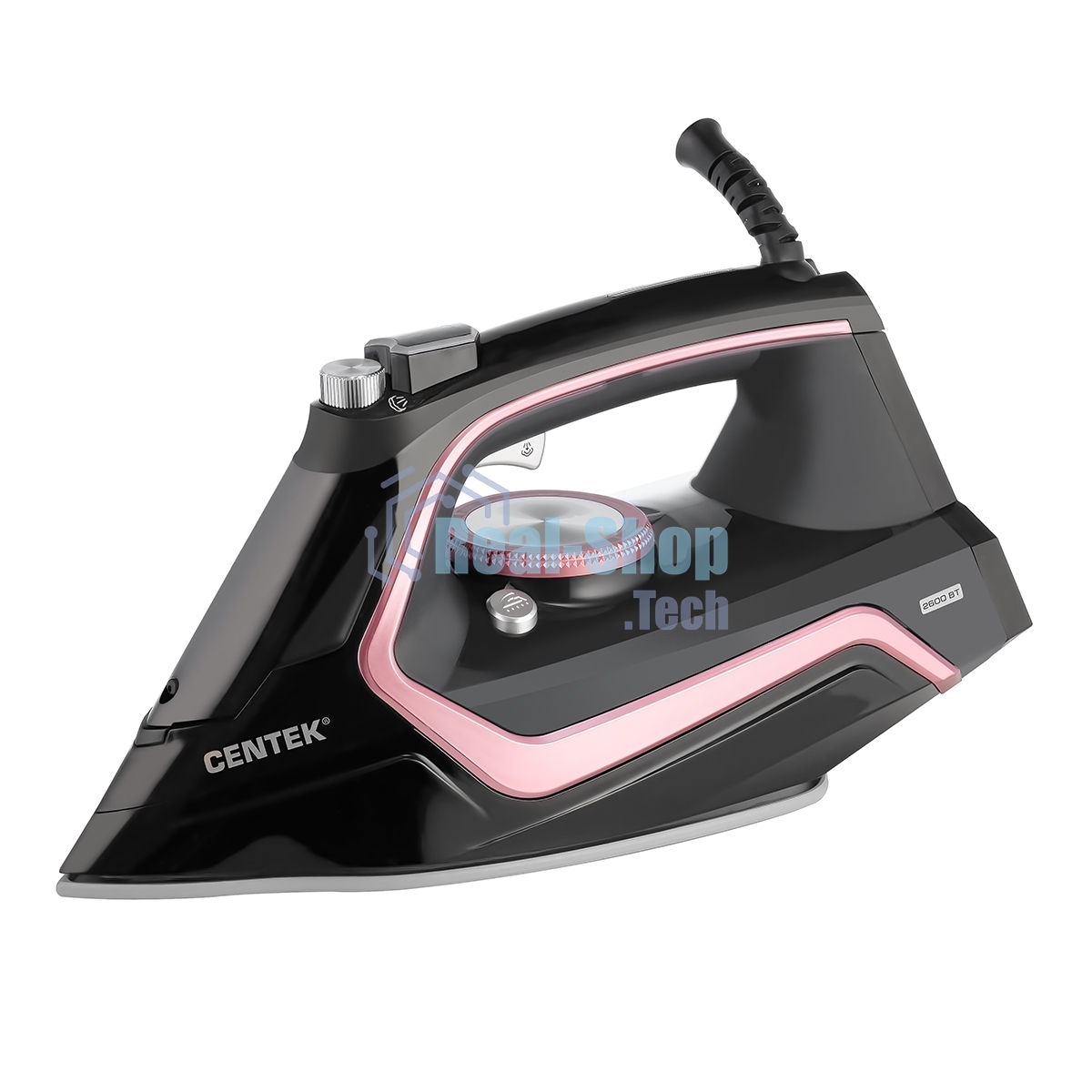 Утюг Centek CT-2313 розовый/черный, 2400 Вт, 50 г/мин, 185 г/мин, 350 мл