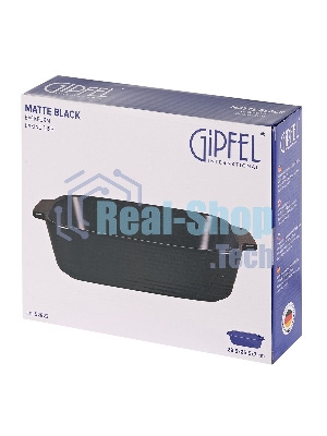 Форма для запекания MATTE BLACK квадратная 29,5x25,5x6,9см, жаропрочная керамика