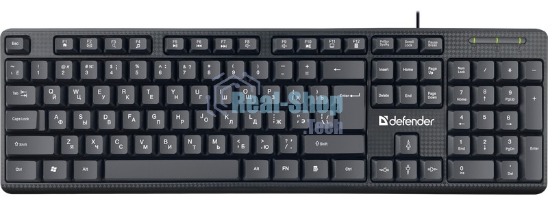 Клавиатура проводная Defender Daily HB-162, USB, черный