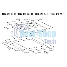 Газовая варочная панель Weissgauff HG 430 BGH