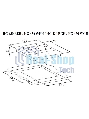 Газовая варочная панель Weissgauff HG 430 BGH
