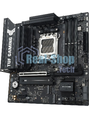 Материнская плата ASUS TUF GAMING B850M-E WIFI, AM5, AMD B850, 4xDDR5, 4xSATA, 3xM.2, 1xPCIe 5.0 x16, 1xPCIe 3.0 x1, 1xHDMI, 2xDP, 1x2.5Gb LAN, Wi-Fi 6E, Bluetooth 5.3, 1xUSB-C 10Gbps, 1xUSB-A 10Gbps, 2xUSB-A 5Gbps, 4xUSB-A 2.0, 3x3.5 мм, 7.1, mATX