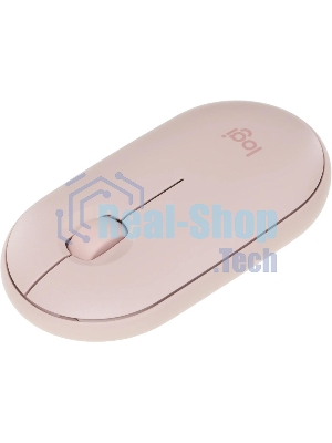 Мышь беспроводная Logitech Pebble M350 розовый, 1000 dpi, радиоканал, Bluetooth, USB, кнопки - 3