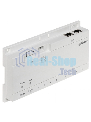 Коммутатор Dahua DHI-VTNS1060A, 6×PoE (24 В) + 2×Uplink, неуправляемый
