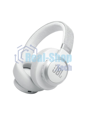 Беспроводные/проводные наушники JBL Live 770NC белый, полноразмерные, Bluetooth + проводной, адаптивное шумоподавление