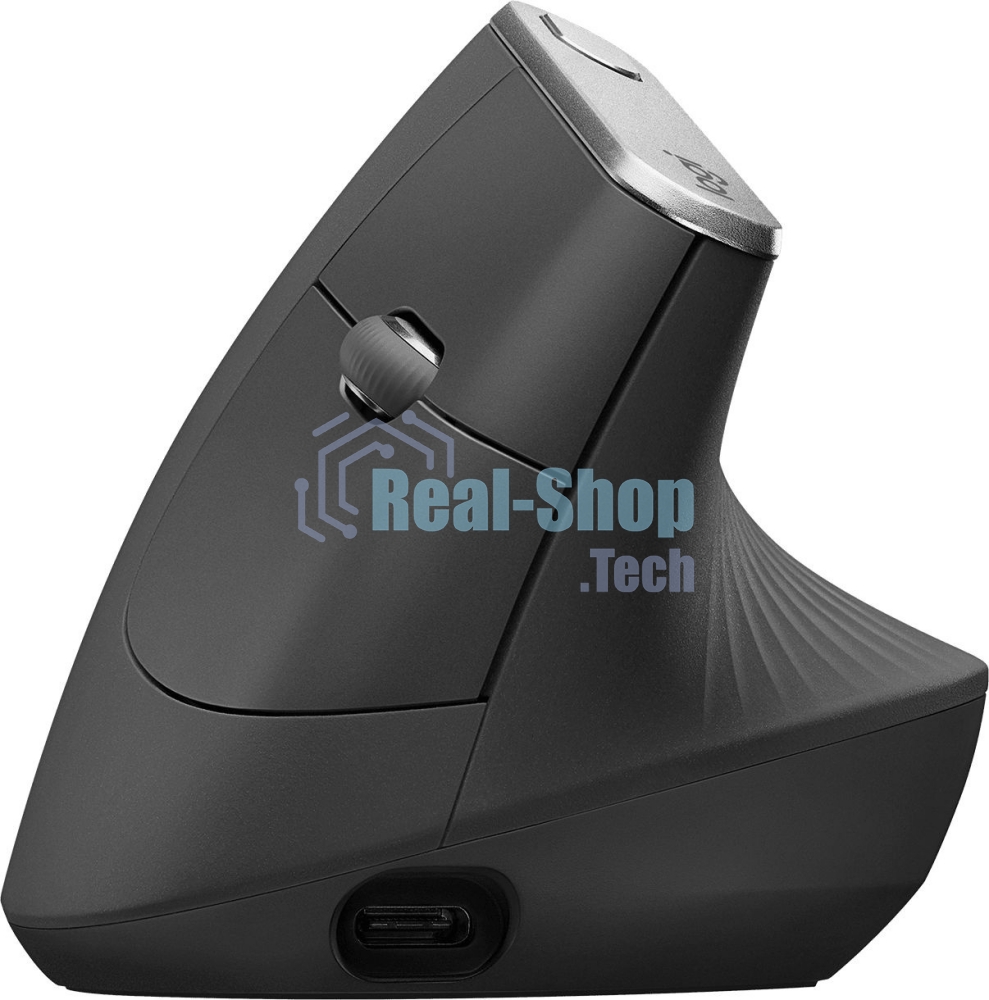 Мышь беспроводная Logitech MX Vertical черный/серебристый, 4000 dpi, радиоканал, Bluetooth, USB, кнопки - 6
